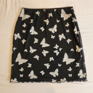 Butterfly Bodycon Mesh Skirt